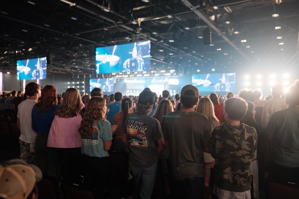 Students gathered during a ministry event
